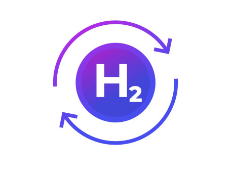 hydrogen icon with arrows vector 36377324